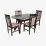 Set de sufragerie Eva Raffles Oval Chocolate + 4 Deepa R Chocolate/NV-3WP