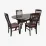 Set de sufragerie Eva Raffles Oval Chocolate + 4 Wenyi Chocolate/Ekea12 Dark Brown