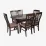 Set de sufragerie Eva Raffles Oval Chocolate + 6 Wenyi Chocolate/Ekea12 Dark Brown