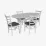 Set de sufragerie Eva Raffles Oval White + 4 COCO White/NV-10WP Grey