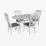 Set de sufragerie Eva Raffles Oval White + 4 Wenyi White/NV-10WP Grey