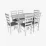 Set de sufragerie Eva Raffles Oval White + 6 GLORIA White/NV-10WP Grey