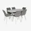 Set de sufragerie Eva Raffles Oval White + 6 YTC 055WH BLU13 Light grey