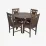 Обеденный набор Eva Raffles Round Antique Grey + 4 Deepa R Antique Grey/Ekea12 Dark Brown