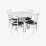 Set de sufragerie Eva Raffles Round White + 4 COCO White/NV-10WP Grey