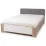 Set pat Yasen Venera 1.6m Stejar Craft Gri/Alb + saltea Saltconfort Classic 160x200