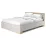 Set pat Yasen Leo 1.6m Casmir/Stejar Artizan + saltea Saltconfort Classic 160x200