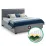 Set pat Ambianta Amigo 1.4m Gri + saltea Saltconfort Classic 140x200