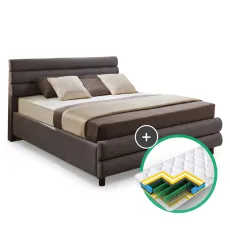 Set pat Ambianta Kosmo 1.4m Gri + saltea Saltconfort Classic 140x200