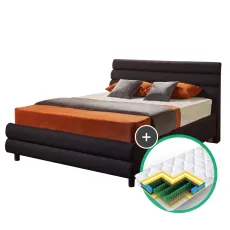 Комплект кровать Ambianta Kosmo 1.8m Black + матрас Saltconfort Lux 180x200
