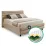 Set pat Ambianta Kosmo 1.8m Beige + saltea Saltconfort Lux 180x200