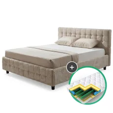 Комплект кровать Ambianta Rio 1.8m Бежевый + матрас Saltconfort Lux 180x200