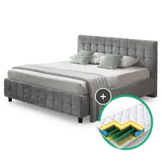 Комплект кровать Ambianta Rio 1.8m Светло-зеленый + матрас Saltconfort Lux 180x200
