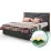 Set pat Ambianta Happy 1.6m Walnut + saltea Saltconfort Classic 160x200