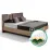Set pat Ambianta Malta 1.6m Cremona/Grafit + saltea Saltconfort Classic 160x200
