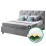 Set pat Ambianta Cristal 1.8m Gri + saltea Saltconfort Lux 180x200