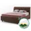 Set pat Ambianta Frankfurt 1.8m Brown + saltea Saltconfort Lux 180x200