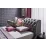 Set pat Ambianta Frankfurt 1.4m Grey + saltea Saltconfort Classic 140x200