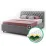 Set pat Ambianta Frankfurt 1.8m Grey + saltea Saltconfort Lux 180x200