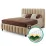 Set pat Ambianta Fancy 1.8m Bej + saltea Saltconfort Lux 180x200