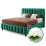 Set pat Ambianta Fancy 1.4m Verde + saltea Saltconfort Classic 140x200