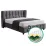 Set pat Ambianta Hamburg 1.8m Grafit + saltea Saltconfort Lux 180x200