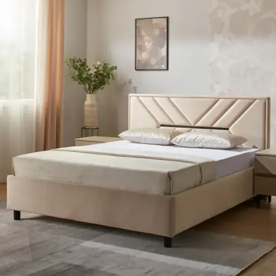 Pat Ambianta Dally Bej + Saltea Saltconfort Classic 160x200