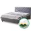 Комплект кровать Ambianta Dally 1.4m Графит + матрас Saltconfort Classic 140x200