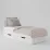 Set pat MBS Lilu 0.9m Alb (MBS-1303) + saltea Saltconfort Classic 90x200