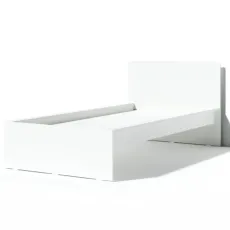 Pat Fabrik Home Linia 0.9m Frasin alb + Saltea Saltconfort Classic 90x200