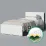 Set pat Fabrik Home Linia 0.9m Frasin alb + saltea Saltconfort Classic 90x200