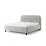 Set pat Fabrik Home Lush 1.6m Gri deschis + saltea Saltconfort Classic 160x200