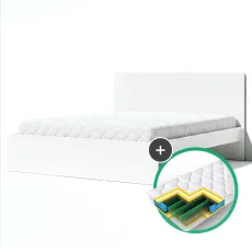 Комплект кровать Fabrik Home Linia 1.6m Белый ясень + матрас Saltconfort Classic 160x200