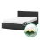 Set pat Fabrik Home Linia 1.6m Frasin negru + saltea Saltconfort Classic 160x200