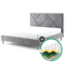 Set pat Sidi-M Stefania 3 London 15 Gray + saltea Saltconfort Classic 160x200