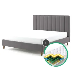 Set pat Sidi-M Stefania 4 London 15 Gray + saltea Saltconfort Classic 160x200