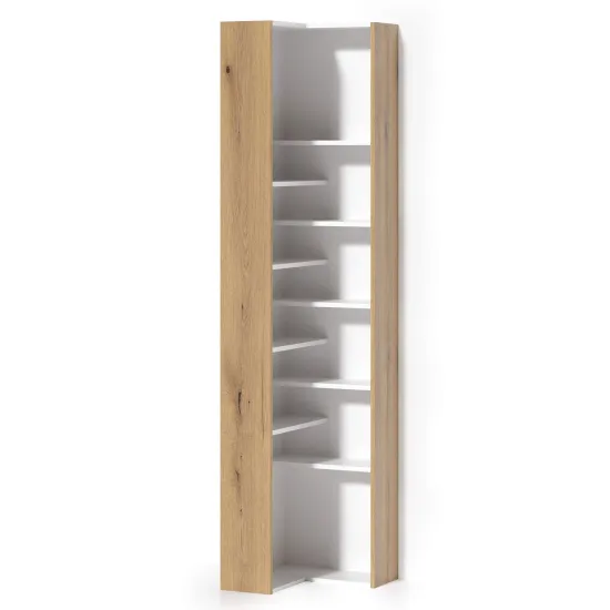 Raft de colț Fabrik Home Hardy (52 cm), Stejar Evok/Alb