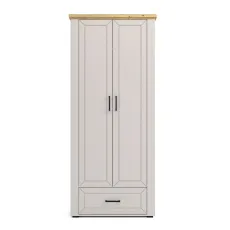 Dulap Yasen Malaga 2D1S, 88,5x52,5x205 cm, Casmir/Stejar Artizan