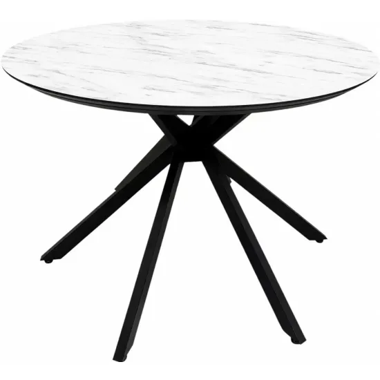 Masă pentru bucătărie Magnus Lunes, Ø110 cm extensibilă, Marmo