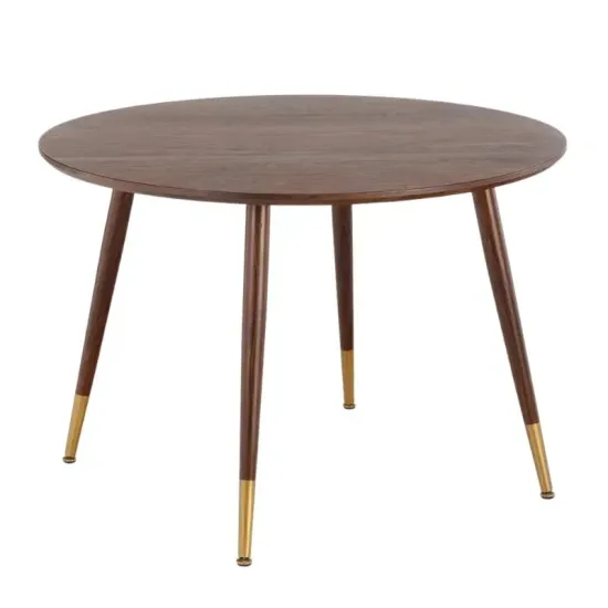 Masă pentru bucătărie Halmar Domenico, Ø110 cm, Nuc