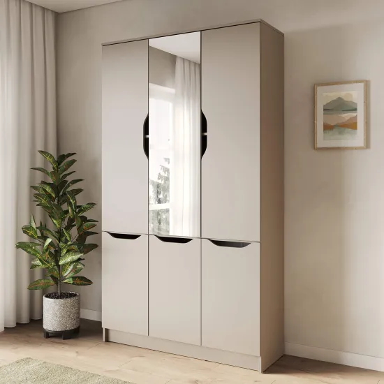 Dulap MBS 6D Lilu cu oglindă, 120x40x210 cm, Casmir (MBS-9006)
