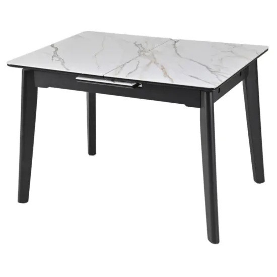 Masă pentru bucătărie Avanti Osten, 120x80 cm extensibilă, White matt