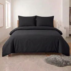 Lenjerie de pat Relaxe Home Soft Dreams Phantom Black (2 persoane EURO/Bumbac)