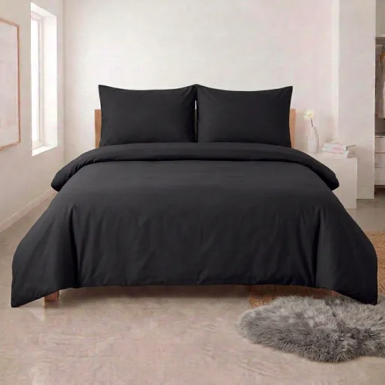 Lenjerie de pat Relaxe Home Soft Dreams Phantom Black (2 persoane EURO/Bumbac)
