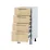 Modul inferior Fabrik Home ШКН 400, front cu mâner profilat, Pal