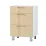 Нижний кухонный шкаф Fabrik Home ШКН 600 3 ящика с доводчиком, фасад с профильной ручкой, ДСП