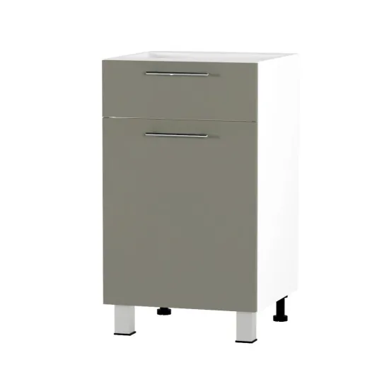 Нижний кухонный шкаф Fabrik Home ШКН 500 1дв+1ящ, фасад с профильной ручкой, МДФ