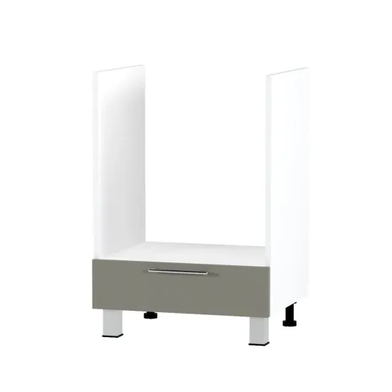 Нижний кухонный шкаф Fabrik Home ШКН 600 духовка 1 шухлядка, фасад с профильной ручкой, МДФ
