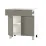 Нижний кухонный шкаф Fabrik Home ШКН 700 2 двери+1 ящик, фасад с профильной ручкой, МДФ