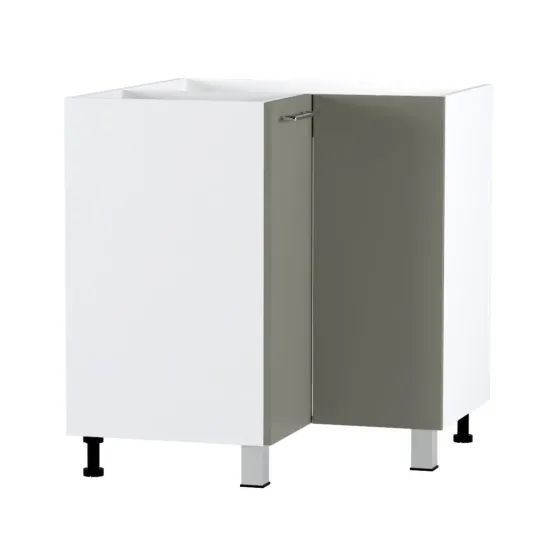 Нижний кухонный шкаф Fabrik Home ШКН 900 угол с полкой, фасад с профильной ручкой, МДФ